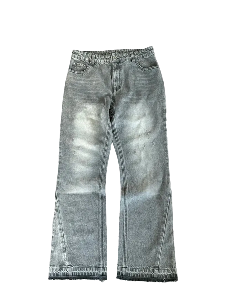 Concrete Money Flare Washed Jeans