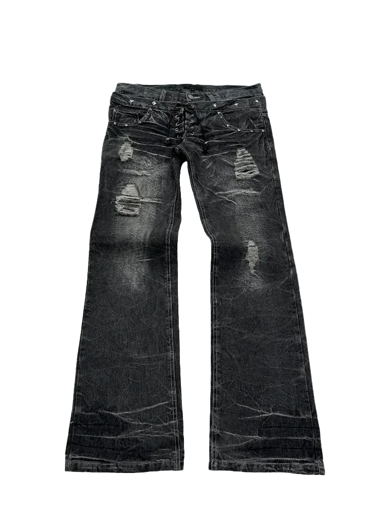 Haze Rockstar Washed Lace-Up Jeans