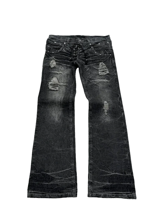 Haze Rockstar Washed Lace-Up Jeans